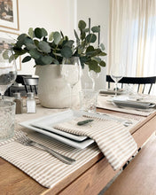 Load image into Gallery viewer, Farmhouse Ticking Stripe Yarn Dyed Placemat 4-Pack Set
