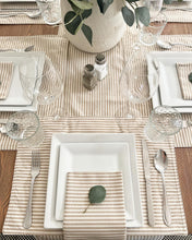 Load image into Gallery viewer, Farmhouse Ticking Stripe Yarn Dyed Table Runner
