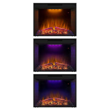 Carregar imagem no visualizador da galeria, Black Electric Fireplace Heater Insert with Overheating Protection and Remote Control
