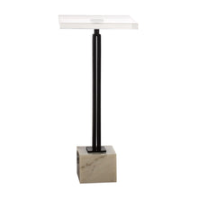 Load image into Gallery viewer, Black Square Side Table with Marble Base
