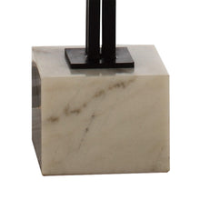 Load image into Gallery viewer, Black Square Side Table with Marble Base
