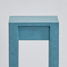 Load image into Gallery viewer, Blue Rectangle Wood Side Table
