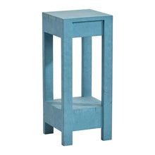 Carregar imagem no visualizador da galeria, Blue Rectangle Wood Side Table
