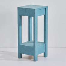 Load image into Gallery viewer, Blue Rectangle Wood Side Table
