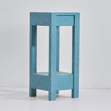 Load image into Gallery viewer, Blue Rectangle Wood Side Table
