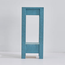 Carregar imagem no visualizador da galeria, Blue Rectangle Wood Side Table
