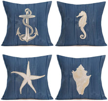 Load image into Gallery viewer, Blue Ocean Cushion Covers
