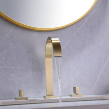 Carregar imagem no visualizador da galeria, Brushed Gold 3-Hole Double Handle Bathroom Sink Faucet
