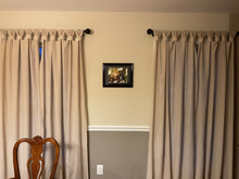 Load image into Gallery viewer, Burlap Knotted Tab Top Window Curtain Panel Set
