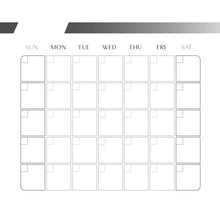 Carregar imagem no visualizador da galeria, Calendars: Minimal Modern One Month Calendar Dry Erase - Removable Adhesive Decal
