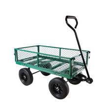 Load image into Gallery viewer, (Green solid wheels wagon cart) Solid wheels Tools cart Wagon Cart Garden cart trucks make it easier to transport firewood
