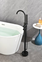 Carregar imagem no visualizador da galeria, Mount Bathtub Faucet Freestanding Tub Filler Matte Black Standing High Flow Shower Faucets with Handheld Shower Mixer Taps Swivel Spout
