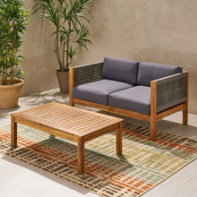 Carregar imagem no visualizador da galeria, LAUREL Outdoor 4 Seater Chat Set_LOVESEAT &amp; COFFEE TABLE &amp; CLUB CHAIR
