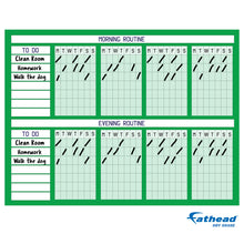 Carregar imagem no visualizador da galeria, Chart:  Green Routine Chart Dry Erase        -   Removable     Adhesive Decal
