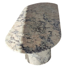 Load image into Gallery viewer, Calacatta Viola Marble Oval Dining Table with C Shape Marble Legs Polished
