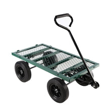 Load image into Gallery viewer, (Green solid wheels wagon cart) Solid wheels Tools cart Wagon Cart Garden cart trucks make it easier to transport firewood
