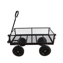 Load image into Gallery viewer, (Black solid wheels wagon cart) Solid wheels Tools cart Wagon Cart Garden cart trucks make it easier to transport firewood
