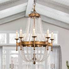 Carregar imagem no visualizador da galeria, Chappell 8-Light Rustic Gold Candle Style Empire Chandelier
