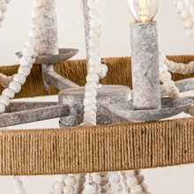 Carregar imagem no visualizador da galeria, Chokio 6-Light Wood Bead Chandelier
