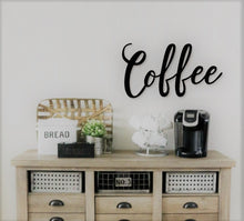 Carregar imagem no visualizador da galeria, Coffee Metal Word Sign
