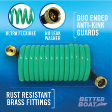 Cargar imagen en el visor de la galería, Boat Hose 15Ft, 25Ft and 50FT Self Coil Wash Down
