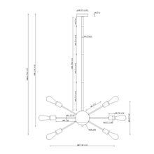 Carregar imagem no visualizador da galeria, Cordell 18-Light Chrome Sputnik Sphere Chandelier
