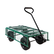 Load image into Gallery viewer, (Green solid wheels wagon cart) Solid wheels Tools cart Wagon Cart Garden cart trucks make it easier to transport firewood
