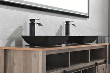 Carregar imagem no visualizador da galeria, 13.0&quot; L -18.13&quot; W -4&quot; H Matte Shell Glass Rectangular Vessel Bathroom Sink in Black with Matte Black Faucet and Pop-Up Drain in Matte Black
