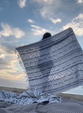 Load image into Gallery viewer, Hygge Stripe Cotton Slub Tassel Fringe Throw
