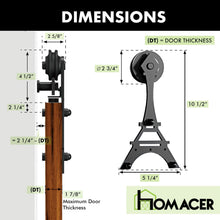 Cargar imagen en el visor de la galería, Non-Bypass Sliding Barn Door Hardware Kit - Eiffel Design Roller
