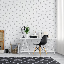 Cargar imagen en el visor de la galería, Circle Polka Dots Pattern Peel and Stick Wallpaper | Removable Wall Mural #6206
