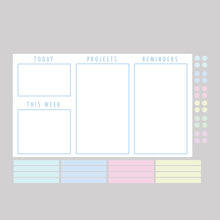 Load image into Gallery viewer, Agenda Organizer Minimalistic     Dry Erase  -   Removable     Adhesive Decal
