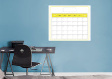 Carregar imagem no visualizador da galeria, Calendars: Yellow Modern One Month Calendar Dry Erase - Removable Adhesive Decal
