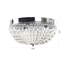 Cargar imagen en el visor de la galería, 14&quot; Erhard 3-Light Chrome Flush Mount Light
