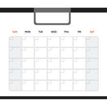 Carregar imagem no visualizador da galeria, Calendars: Contrasts Modern One Month Calendar Dry Erase - Removable Adhesive Decal
