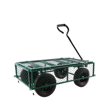 Load image into Gallery viewer, (Green solid wheels wagon cart) Solid wheels Tools cart Wagon Cart Garden cart trucks make it easier to transport firewood
