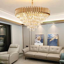 Carregar imagem no visualizador da galeria, Fayadan Round Crystal Chandelier
