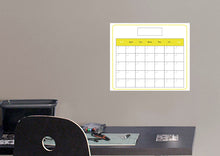 Carregar imagem no visualizador da galeria, Calendars: Yellow Modern One Month Calendar Dry Erase - Removable Adhesive Decal
