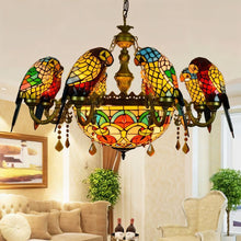 Carregar imagem no visualizador da galeria, Glass Parrot Chandelier
