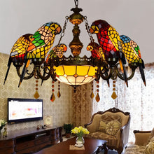 Carregar imagem no visualizador da galeria, Glass Parrot Chandelier
