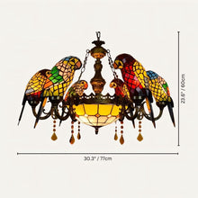 Carregar imagem no visualizador da galeria, Glass Parrot Chandelier
