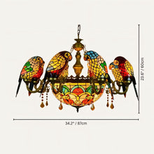 Carregar imagem no visualizador da galeria, Glass Parrot Chandelier
