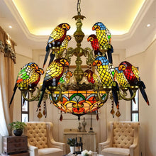 Cargar imagen en el visor de la galería, Glass Parrot Chandelier
