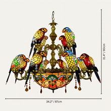 Carregar imagem no visualizador da galeria, Glass Parrot Chandelier
