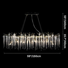 Carregar imagem no visualizador da galeria, Glere Rectangular Chandelier
