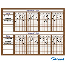 Carregar imagem no visualizador da galeria, Chart:  Brown Routine Chart Dry Erase        -   Removable     Adhesive Decal
