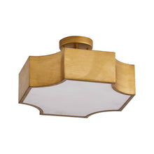 Carregar imagem no visualizador da galeria, Golden LED Semi Flush Mount Ceiling Light
