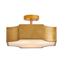 Carregar imagem no visualizador da galeria, Golden LED Semi Flush Mount Ceiling Light
