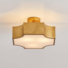 Carregar imagem no visualizador da galeria, Golden LED Semi Flush Mount Ceiling Light
