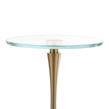 Load image into Gallery viewer, Golden Marble &amp; Metal Table with Pedestal Base
